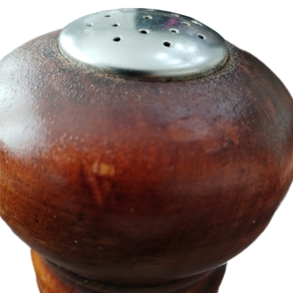 Vintage Baribocraft Canada Maple Salt Shaker Pepper Mill 9" MCM Set - Picture 6 of 7